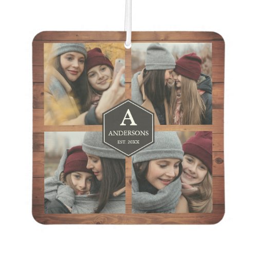 Rustic Barn Wood 4 Pictures Family Photo Collage Air Freshener