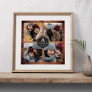 Rustic Barn Wood 4 Pictures Family Photo Collage Poster