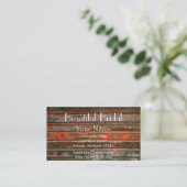 Rustic Barn Wood Business Card (Standing Front)