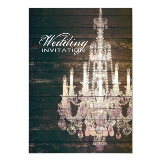 Rustic Barn Wood Chandelier Wedding Invitation Zazzle Com Rustic Barn Wood Chandelier Wedding Invitation