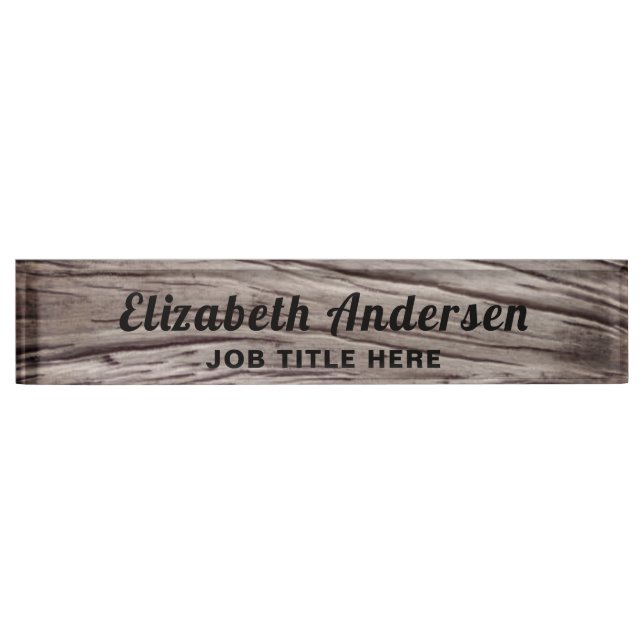 Rustic Barn Wood Desk Name Plate (Front)