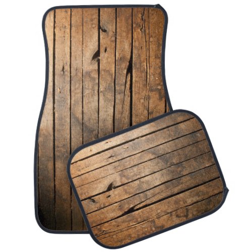 Rustic Barn Wood  distressed wood planks Car Floor Mat