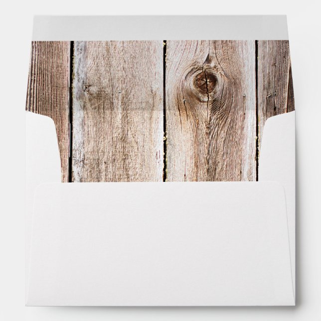 Rustic Barn Wood Envelope (Back (Bottom))