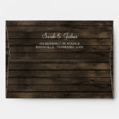Rustic Barn Wood Fall wedding Envelope (Back (Top Flap))