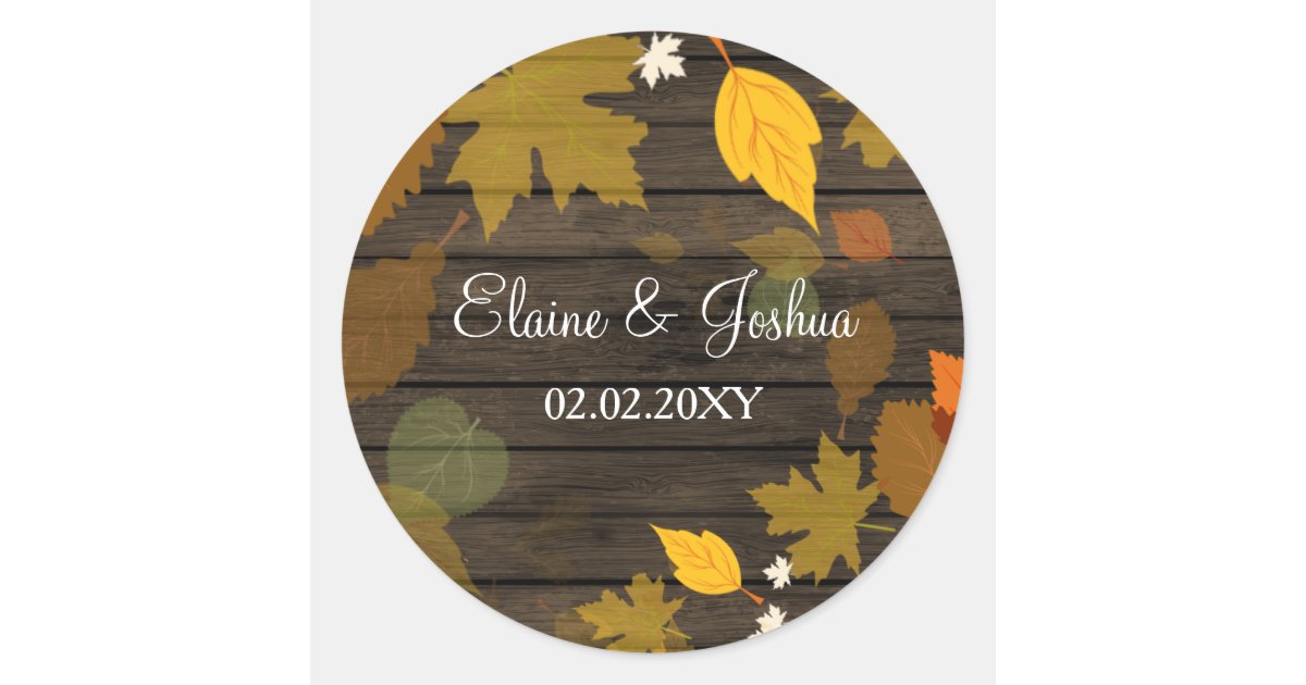 Rustic Barn Stickers Rustic Barn Wood Fall Wedding stickers | Zazzle