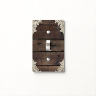 Rustic Barn Wood Lace Elegant Bedroom Light Switch Cover Rustic Barn Wood Lace Elegant Bedroom Light Switch Cover