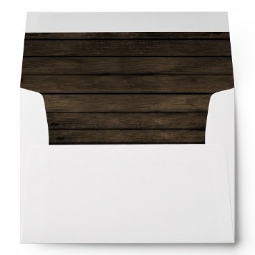 Rustic Barn wood Liner Wedding envelopes