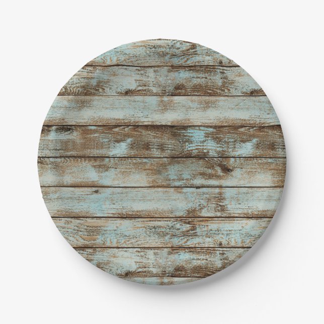 Rustic Barn Wood Paper Plates (Front)
