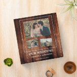 Rustic barn wood photo collage wedding 3 ring binder<br><div class="desc">Create your own rustic barn wood,  photo collage wedding album.
Add your own photos and text and create a very personal and unique album, </div>