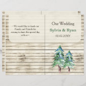 Rustic Barn Wood Pine Wedding (Front/Back)