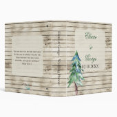 Rustic Barn Wood Pine Wedding Binder (Background)