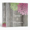 Rustic Barn Wood Pink Green Petals Wedding Album