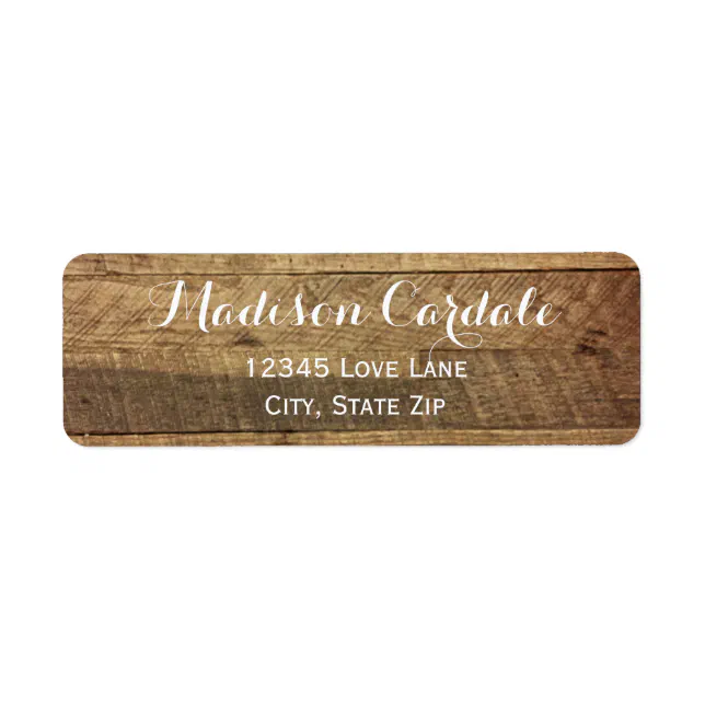 Rustic Barn Wood Return Address Labels | Zazzle