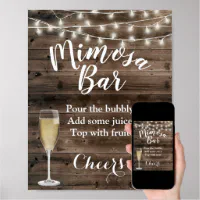 Mimosa Bar Sign | String Lights Rustic