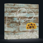 Rustic Barn Wood Sunflower Mason Jar Wedding Album 3 Ring Binder<br><div class="desc">Country Sunflower Mason Jar Rustic Baby's Breath Floral Barn Wedding Album.</div>