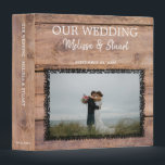 Rustic barn wood vintage photo Wedding album 3 Ring Binder<br><div class="desc">Rustic barn wood photo Wedding album 3 ring binder.
You can add your own photo at the front to personalize the album and make it very personal and unique.
Add your own text at the front and add the spine.</div>