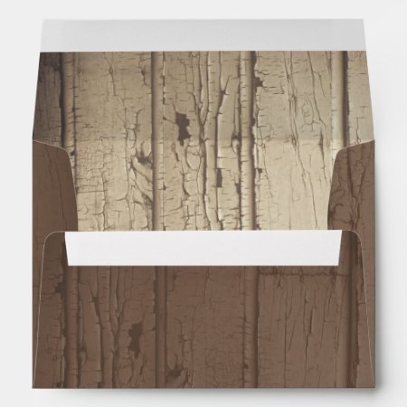 Rustic Barn Wood Wedding Envelopes For Invites