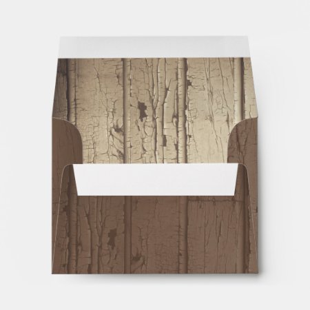 Rustic Barn Wood Wedding Envelopes For Rsvp