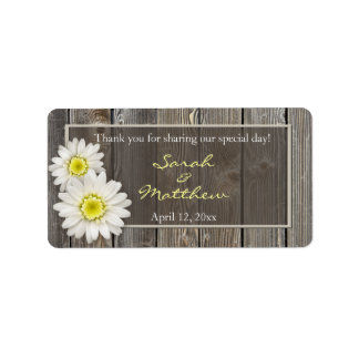 Rustic Barn Wood Wedding Favor Labels