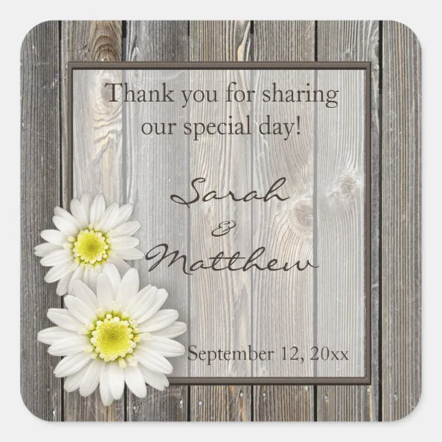 Rustic Barn Stickers Rustic Barn Wood Wedding Favor Stickers | Zazzle