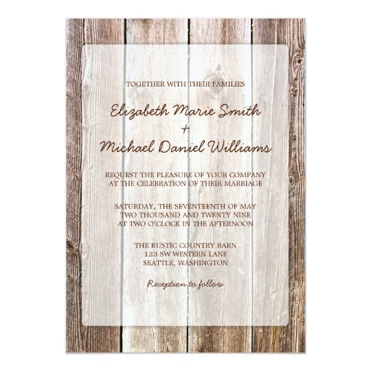 Rustic Barn Wood Wedding Invitations Zazzle Com