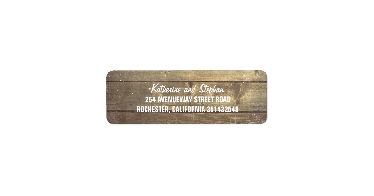 Rustic Barn Wood Wedding Label | Zazzle