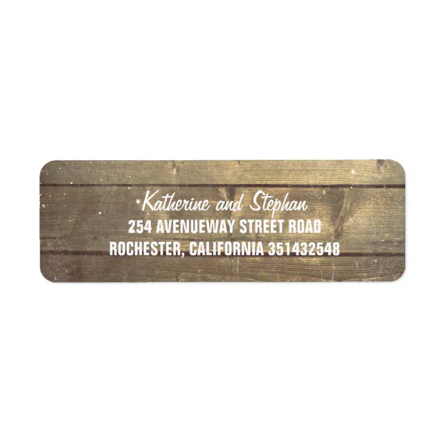 Rustic Barn Wood Wedding Label | Zazzle