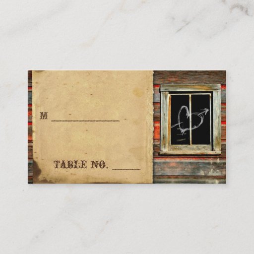 Customizable Rustic Barn Wood Wedding Place Cards Business Card Templates