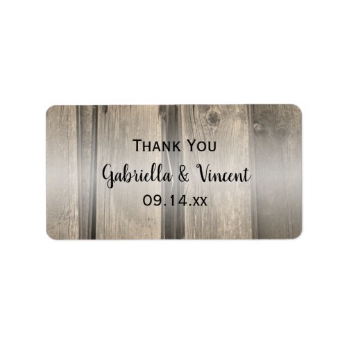 Rustic Barn Wood Wedding Thank You Favor Tag