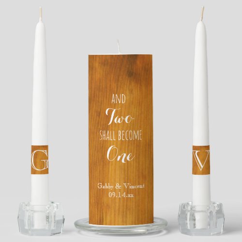 Rustic Barn Wood Wedding Unity Candle Set