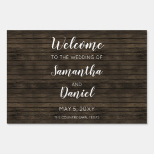 Rustic Barn Wood Wedding Welcome Sign