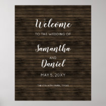 Rustic Barn Wood Wedding Welcome Sign