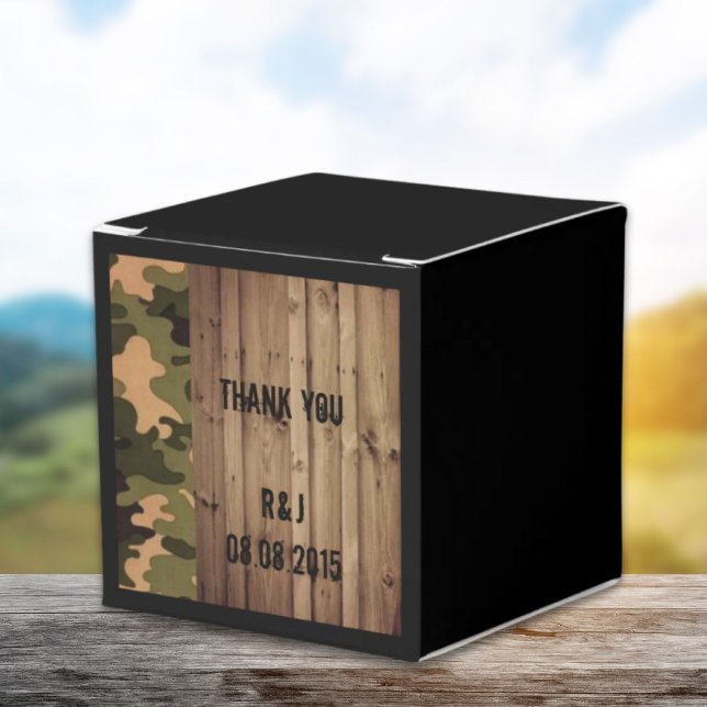 rustic barn wood western country Camo Wedding Favor Boxes (rustic barn wood western country Camo Wedding Favor Boxes)