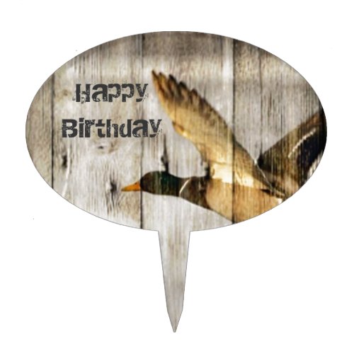 Rustic Barn wood Western Country flying Wild Duck Cake Topper