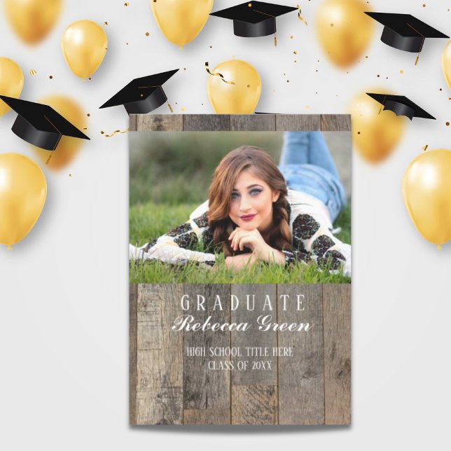 rustic barn wood western country graduation party invitation (rustic barn wood western country graduation party invitation)