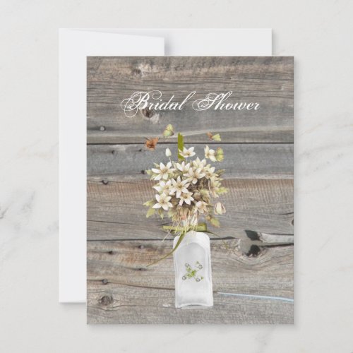 vintage elegant country wedding bridal shower announcement