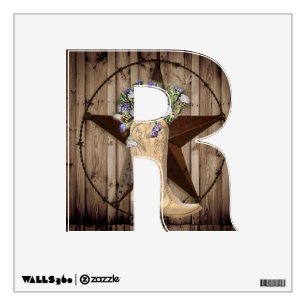 rustic barn wood wildflower Western country cowboy Wall Decal