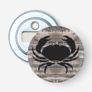 rustic barn wood with CRAB Bottle Opener