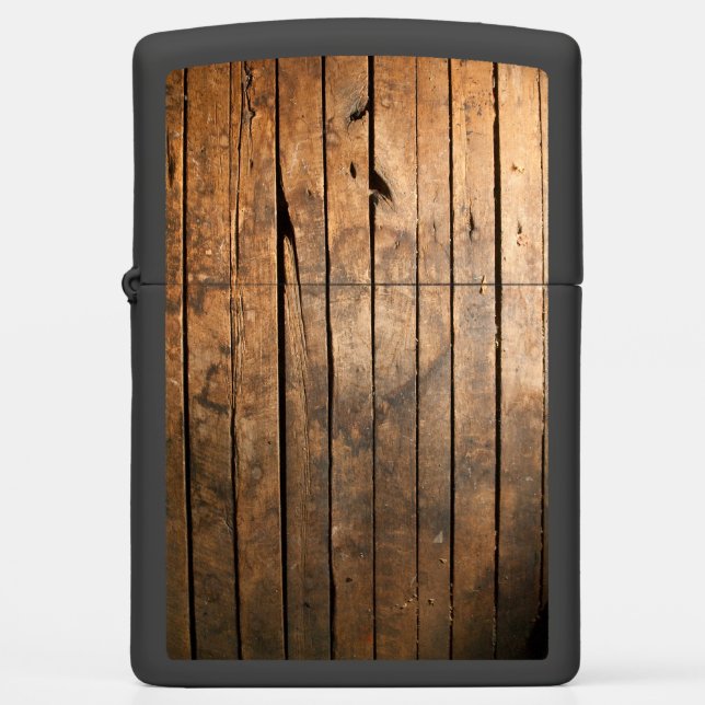 Rustic Barn Wood Zippo Lighter (Front)