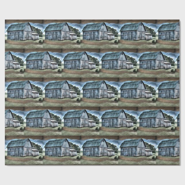 Rustic Barn Wrapping Paper (Flat)