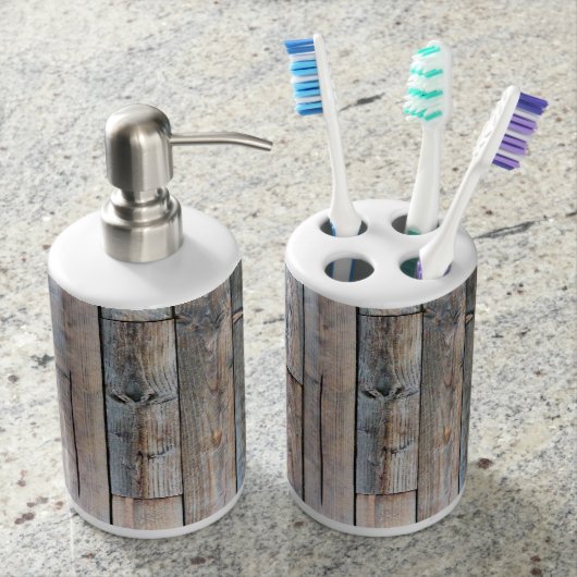 Rustic Barnwood Bathroom Set (Front)