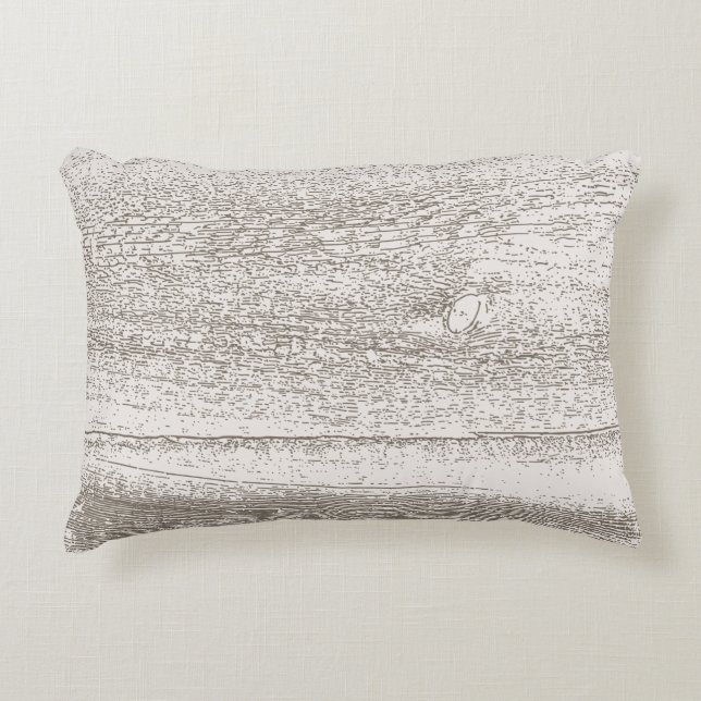 Rustic Barnwood Family Rules Home Decor Accent Pillow (Front)