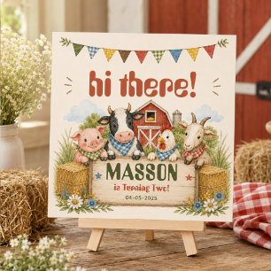 Rustic Barnyard 2nd Birthday kids Party Napkins