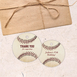 Rustic Baseball Strings Favor Tags