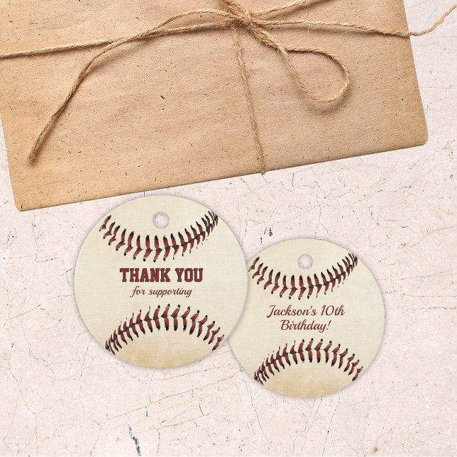 Rustic Baseball Strings  Favor Tags (Creator Uploaded)
