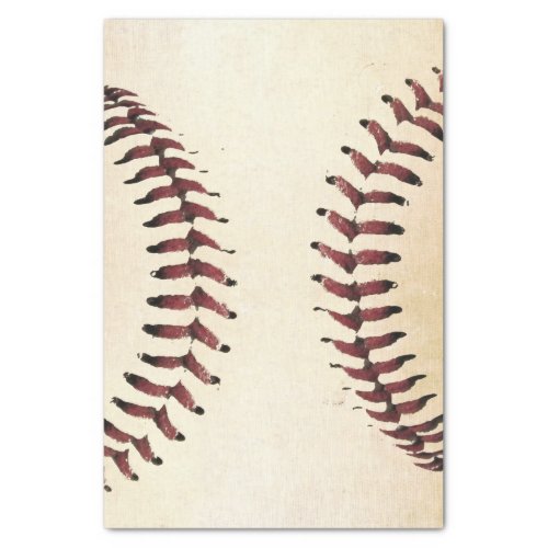 Rustic Baseball Strings Vertical Tissue Paper