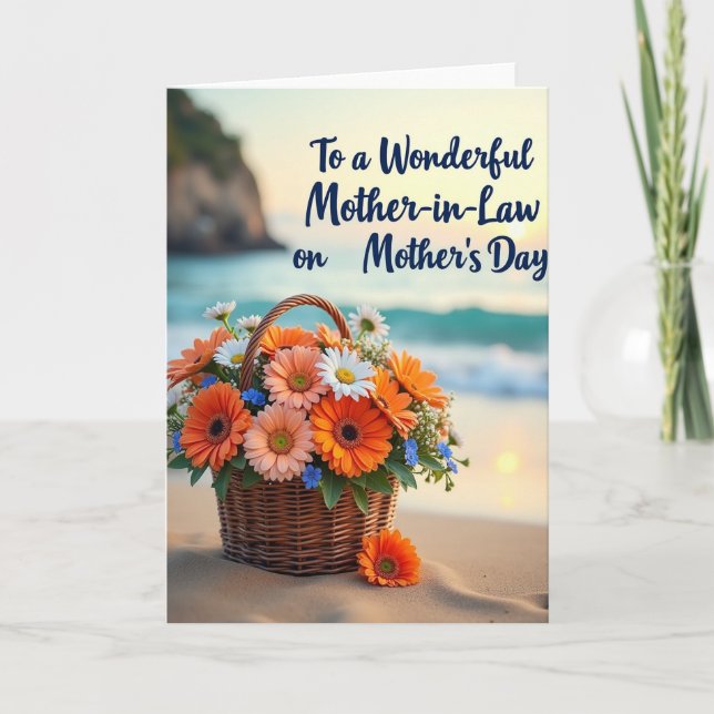 Rustic Basket Mothers Day Card (Front)