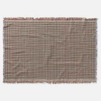 Rustic Basket Weave Pattern Brown Tan Blankets