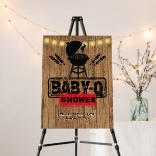 Rustic BBQ-Baby Grill Baby Shower Foam Board