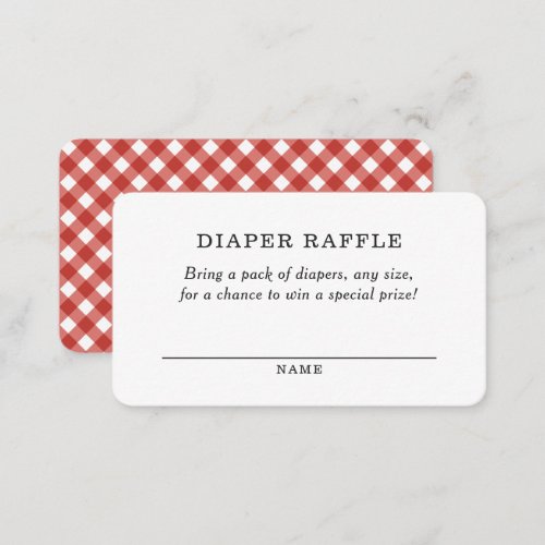  Rustic BBQ Baby Shower Diaper Raffle Ticket Enclo Enclosure Card